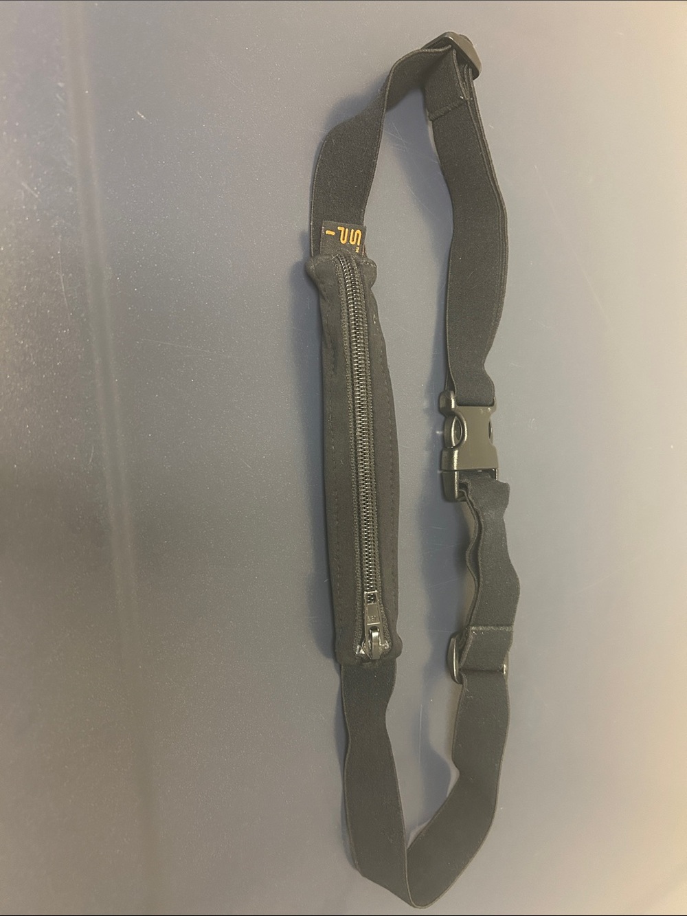 SPI Running Race Black Slim Zip Belt
